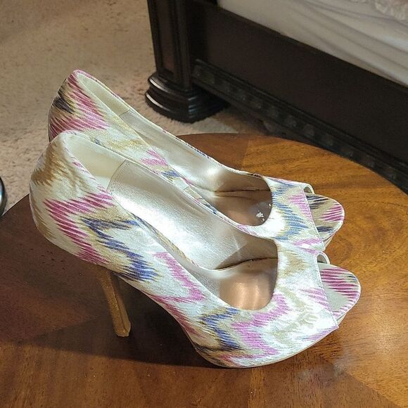 DEB WOMEN"S PEEP TOES HIGH HEEL STILETTOS PUMP SHOES - Picture 5 of 15